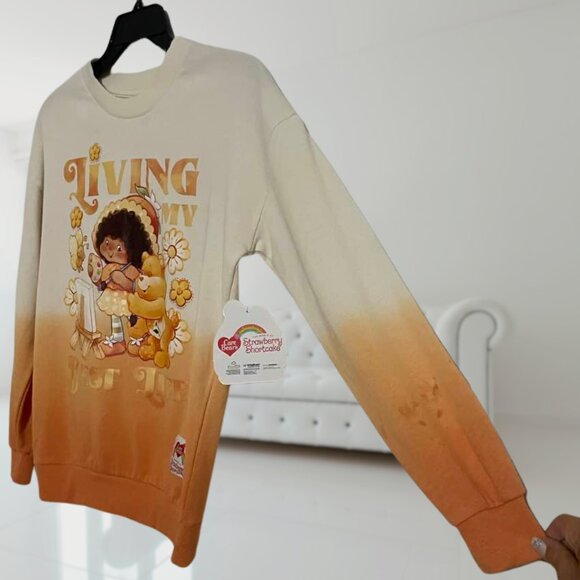 Strawberry Shortcake x Care Bears Oversized Sweatshirt NWT XXS - Picture 8 of 13